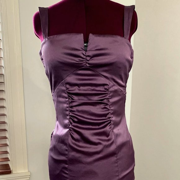 Le Chateau Purple Cocktail Dress - Picture 3 of 11